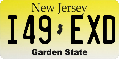 NJ license plate I49EXD