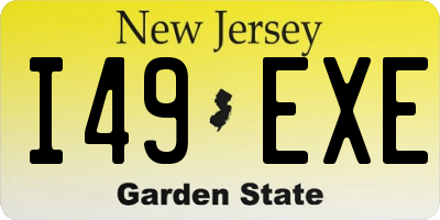 NJ license plate I49EXE