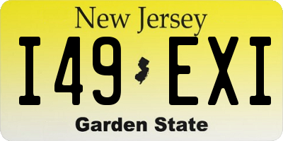 NJ license plate I49EXI
