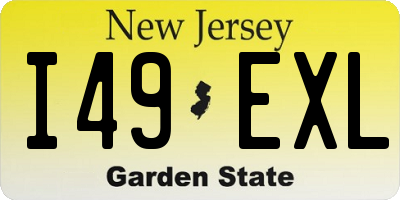 NJ license plate I49EXL