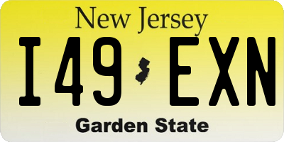 NJ license plate I49EXN