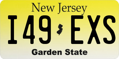 NJ license plate I49EXS