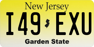 NJ license plate I49EXU