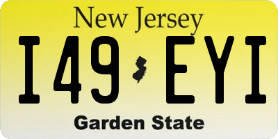 NJ license plate I49EYI