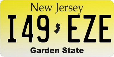 NJ license plate I49EZE