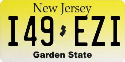 NJ license plate I49EZI