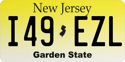 NJ license plate I49EZL