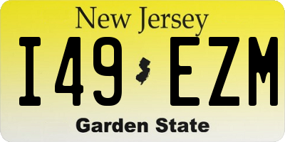 NJ license plate I49EZM
