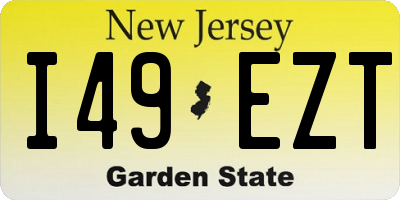 NJ license plate I49EZT