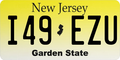 NJ license plate I49EZU