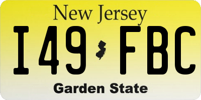 NJ license plate I49FBC