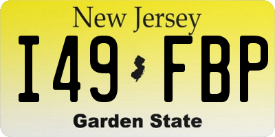 NJ license plate I49FBP