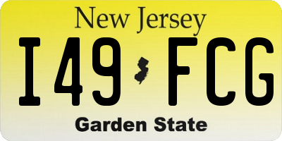 NJ license plate I49FCG