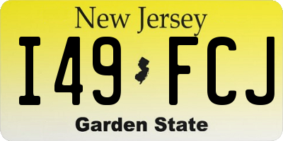NJ license plate I49FCJ