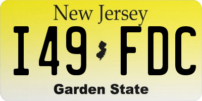NJ license plate I49FDC