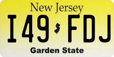 NJ license plate I49FDJ