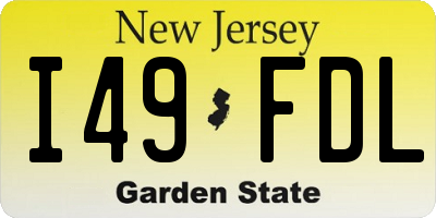 NJ license plate I49FDL