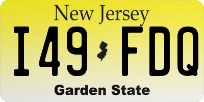 NJ license plate I49FDQ