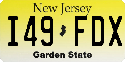 NJ license plate I49FDX