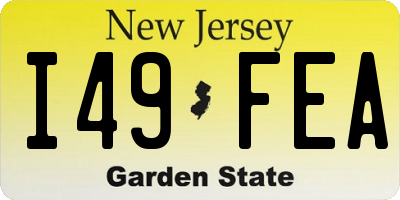 NJ license plate I49FEA