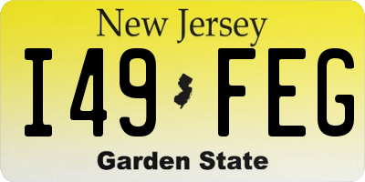 NJ license plate I49FEG