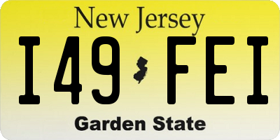 NJ license plate I49FEI