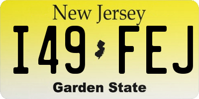 NJ license plate I49FEJ