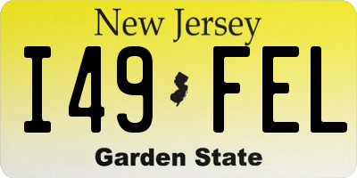 NJ license plate I49FEL