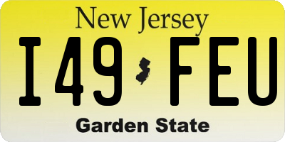 NJ license plate I49FEU