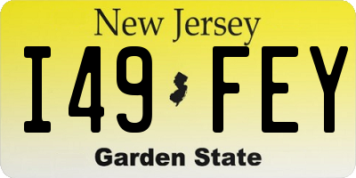 NJ license plate I49FEY