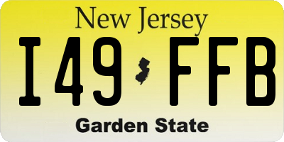 NJ license plate I49FFB