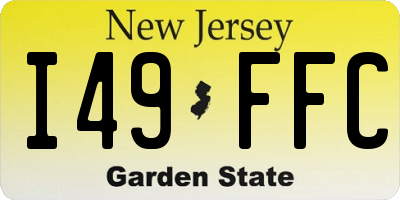 NJ license plate I49FFC