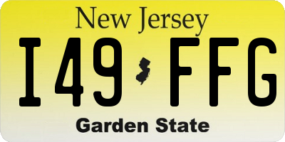 NJ license plate I49FFG