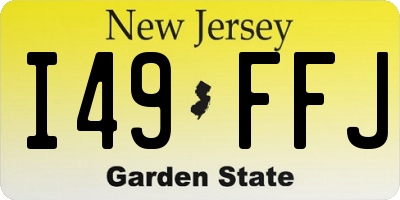 NJ license plate I49FFJ