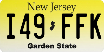 NJ license plate I49FFK