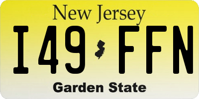 NJ license plate I49FFN