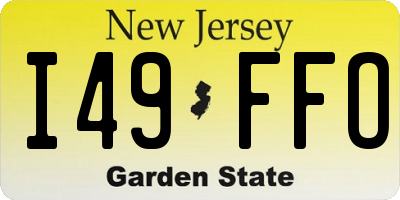 NJ license plate I49FFO
