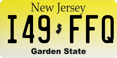 NJ license plate I49FFQ