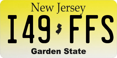NJ license plate I49FFS
