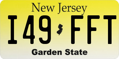 NJ license plate I49FFT