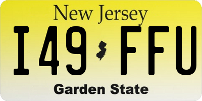 NJ license plate I49FFU