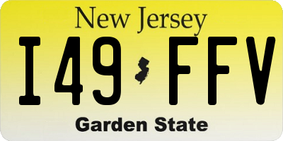 NJ license plate I49FFV