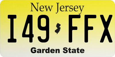 NJ license plate I49FFX