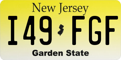 NJ license plate I49FGF