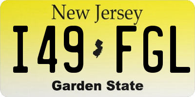 NJ license plate I49FGL