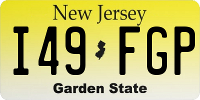 NJ license plate I49FGP