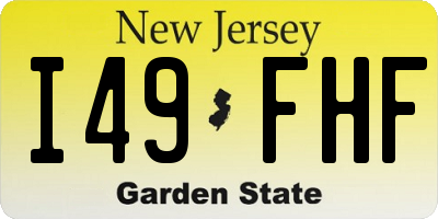 NJ license plate I49FHF