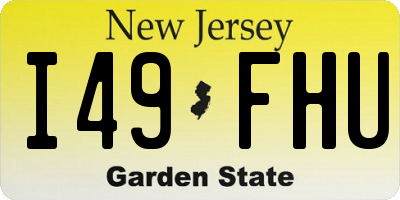 NJ license plate I49FHU