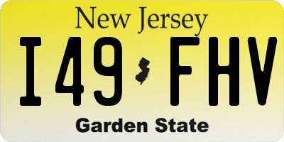 NJ license plate I49FHV