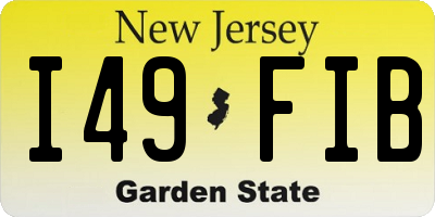 NJ license plate I49FIB